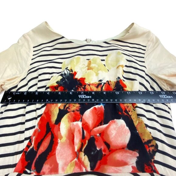 Anthropologie COREY LYNN CALTER Verna Midi Dress Size 4 Cream Multicolor H-32 - Picture 7 of 13